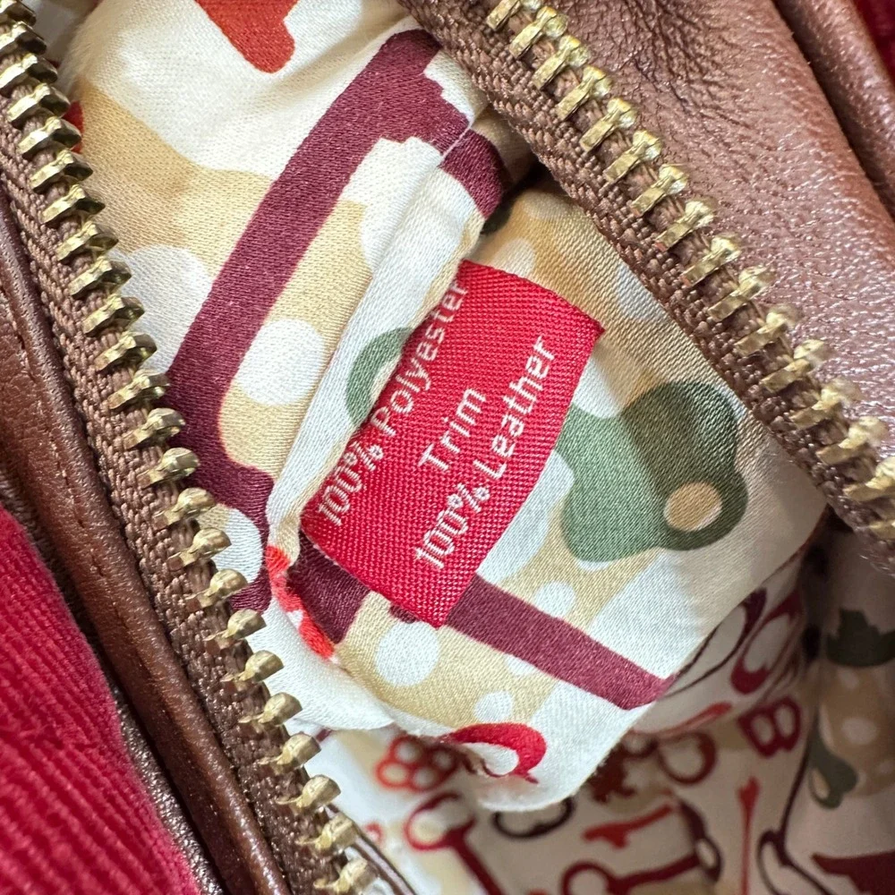 Vera Bradley Satchel Canyon Collection Women Red Quilted Corduroy Leather Trim